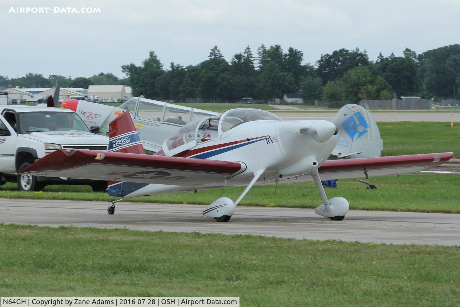 N64GH, 2000 Vans RV-6 C/N 24683, At the 2016 EAA AirVenture - Oshkosh, Wisconsin