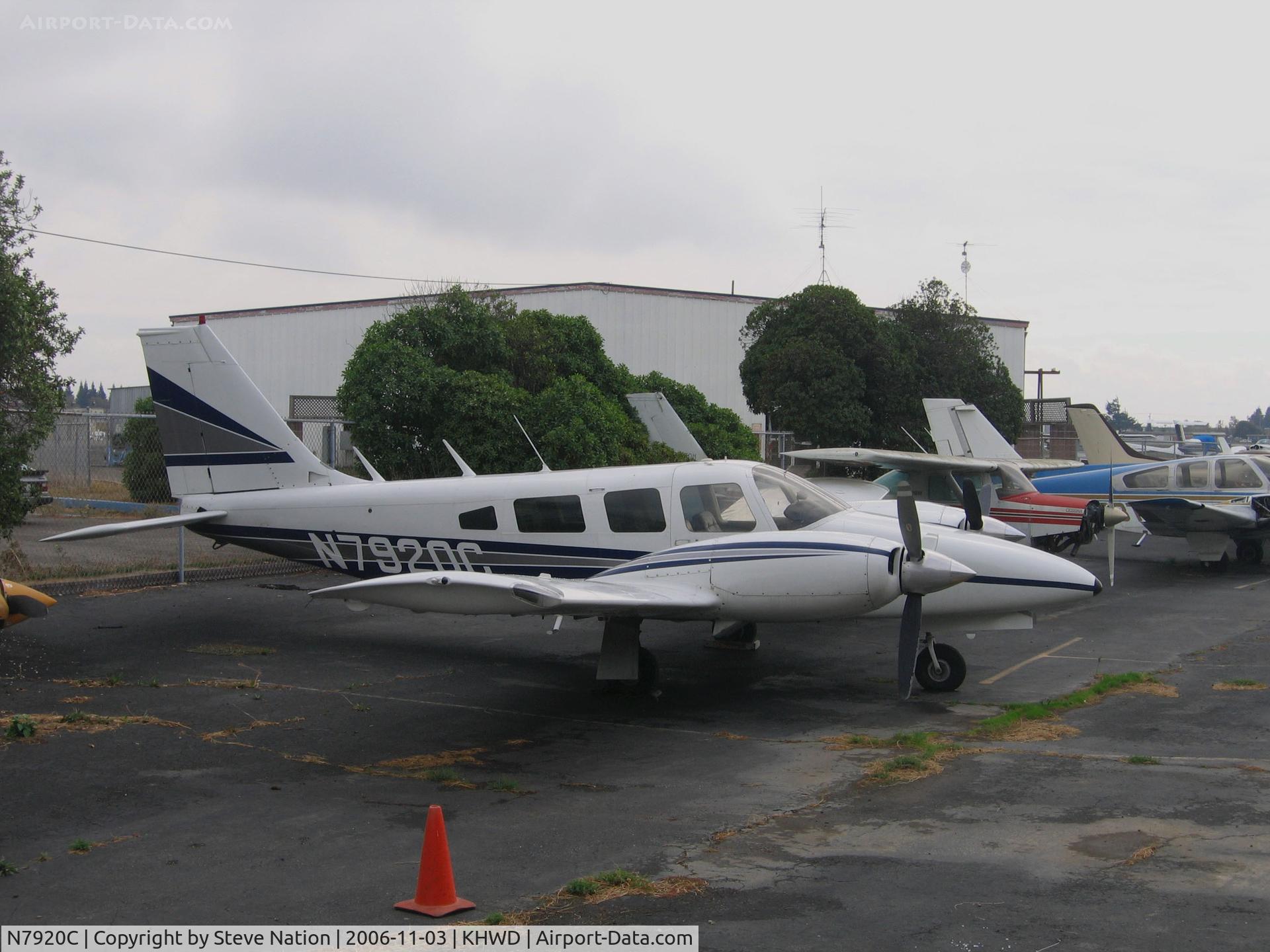 N7920C, 1975 Piper PA-34-200T Seneca II C/N 34-7670107, Sammy Air Inc (Rodeo, CA) 1975 Piper PA-34-200T Seneca @ Hayward, CA
