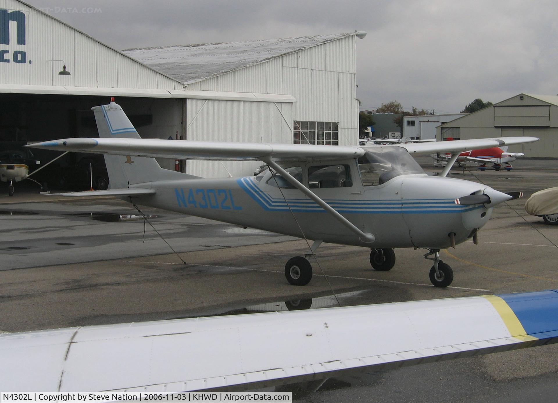 N4302L, 1966 Cessna 172G C/N 17254371, Locally-based 1966 Cessna 172G Skyhawk @ Hayward Executive Airport, CA (now with EA Aircraft, Wickenburg, AZ)