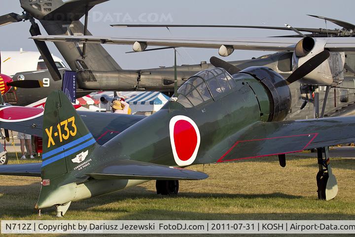 N712Z, 1942 Mitsubishi A6M3 Reisen (Zero) C/N 3869, Mitsubishi A6M3 Zero CN 3869, NX712Z