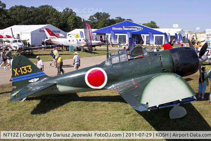 N712Z, 1942 Mitsubishi A6M3 Reisen (Zero) C/N 3869, Mitsubishi A6M3 Zero CN 3869, NX712Z