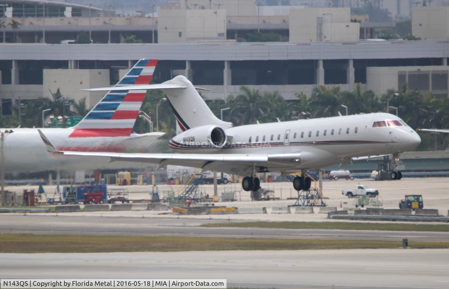 N143QS, 2012 Bombardier BD-700-1A10 Global 6000 C/N 9499, Net Jets