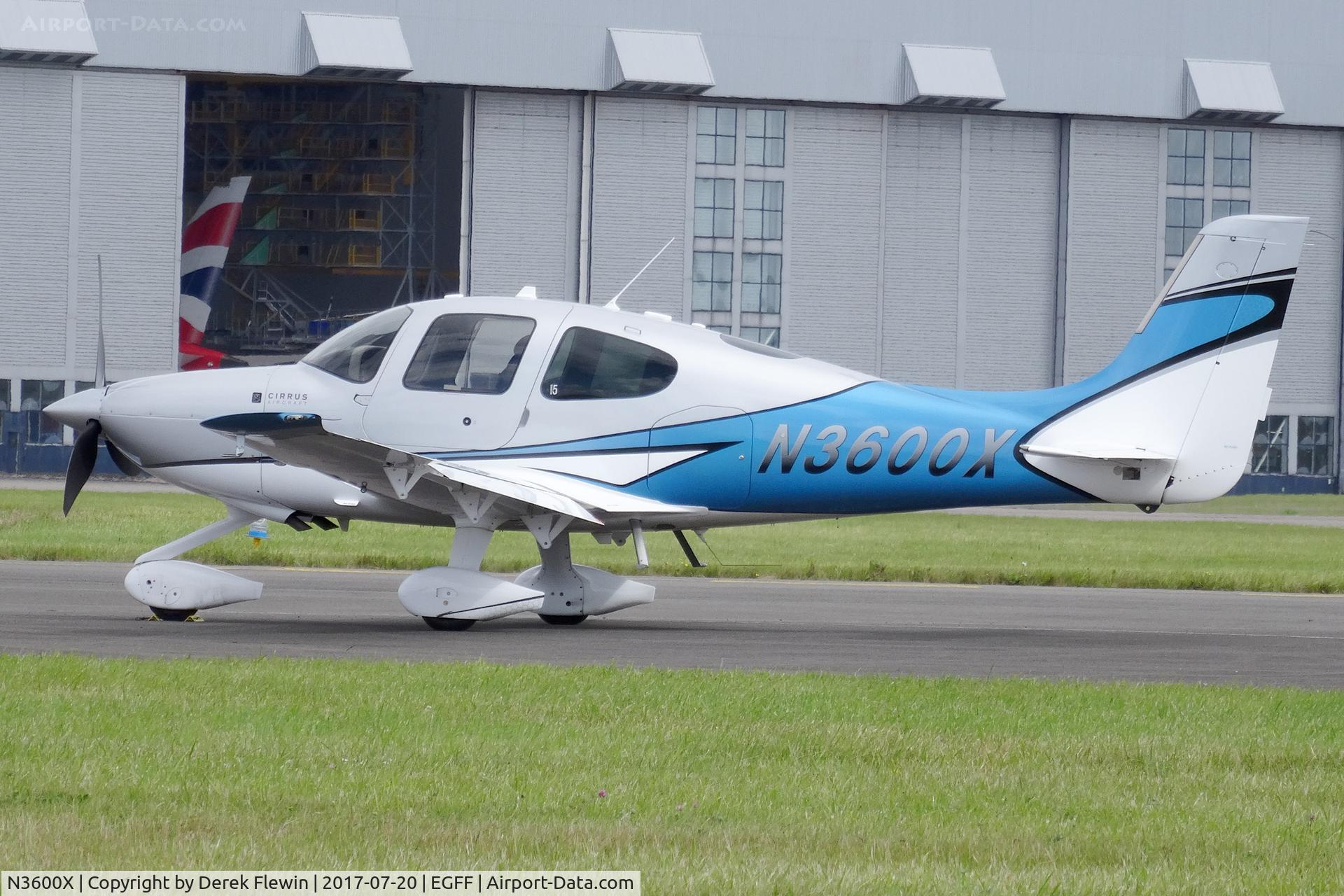 N3600X, 2013 Cirrus SR22T C/N 0491, SR22T, Eginburgh Lothian based, seen parked up.