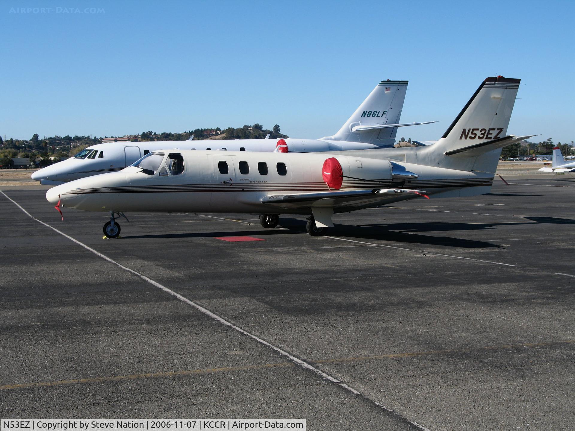 N53EZ, 1979 Cessna 501 Citation I SP C/N 501-0119, Yates Aviation 1979 Cessna 501 on Pacific States Aviation visitor's ramp @ Concord, CA (now registered N13KD to owner in Portland, OR)