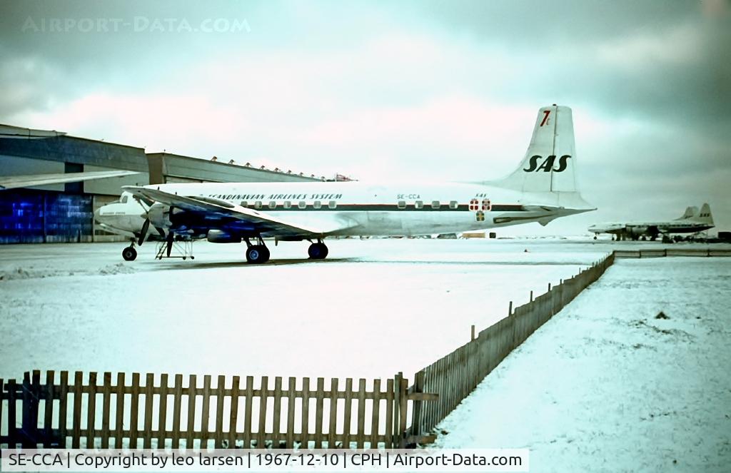 SE-CCA, 1957 Douglas DC-7C Seven Seas Seven Seas C/N 44928, Copenhagen 10.12.1967