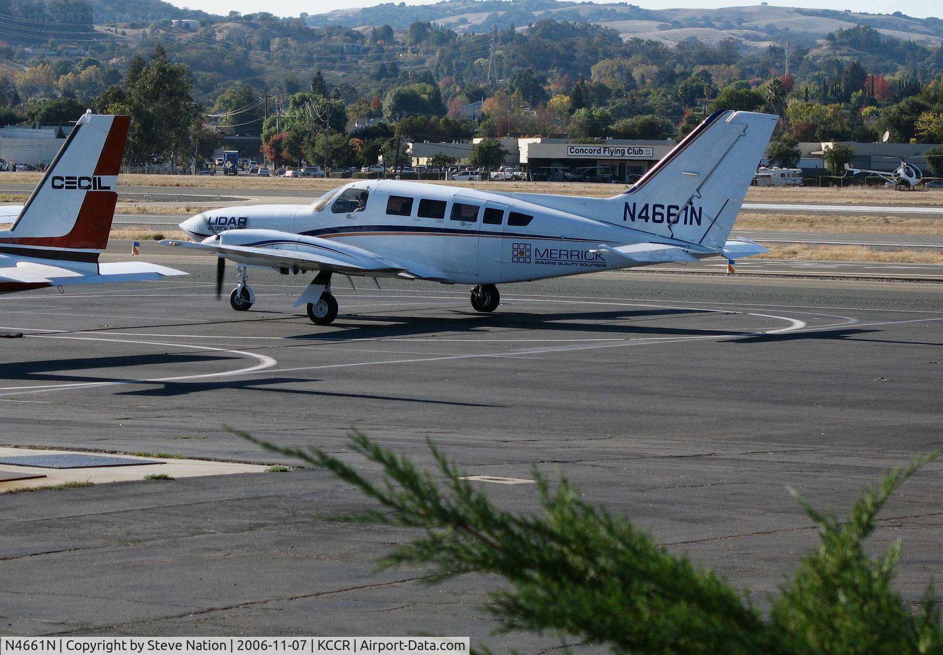 N4661N, 1978 Cessna 402C C/N 402C0019, MERRICK Building Quality Solutions LIDAR equipped 1978 Cessna 402C ready to taxi @ Concord, CA (owned by Aero Systems inc, Eire, CO)