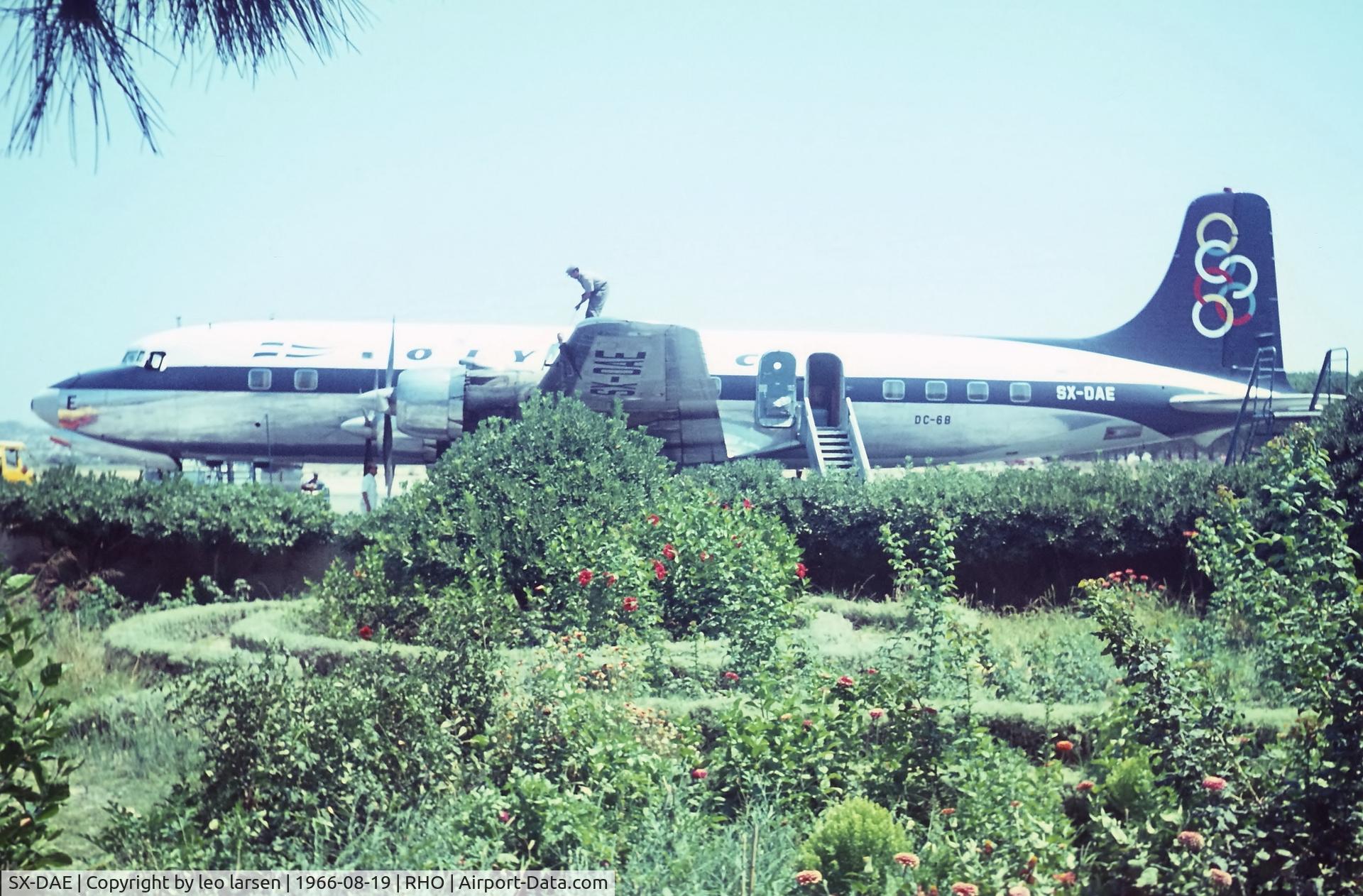 SX-DAE, 1958 Douglas DC-6B C/N 45540, Rhodos 19.8.1966 old Airport