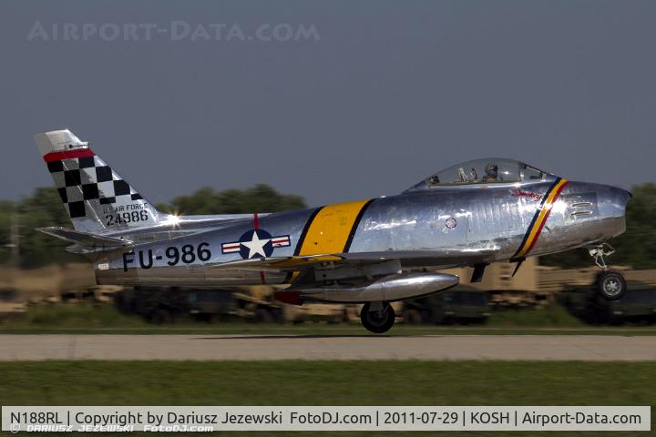 N188RL, 1952 North American F-86F Sabre C/N 191-682, North American F-86F (CWF86-F-30-NA) Sabre Smokey CN 524986CW, NX188RL