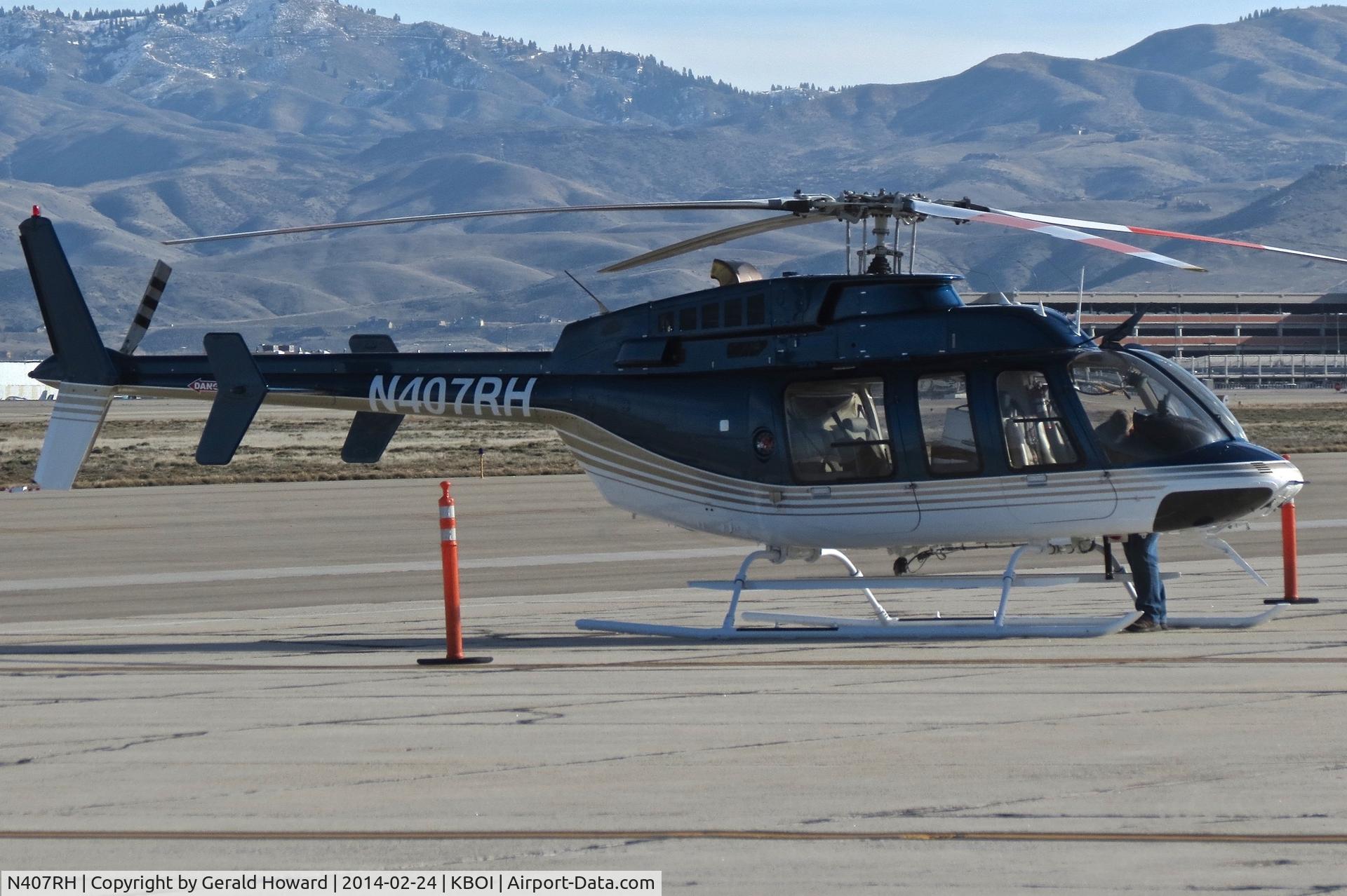 N407RH, 1998 Bell 407 C/N 53258, Parked on the south GA ramp.