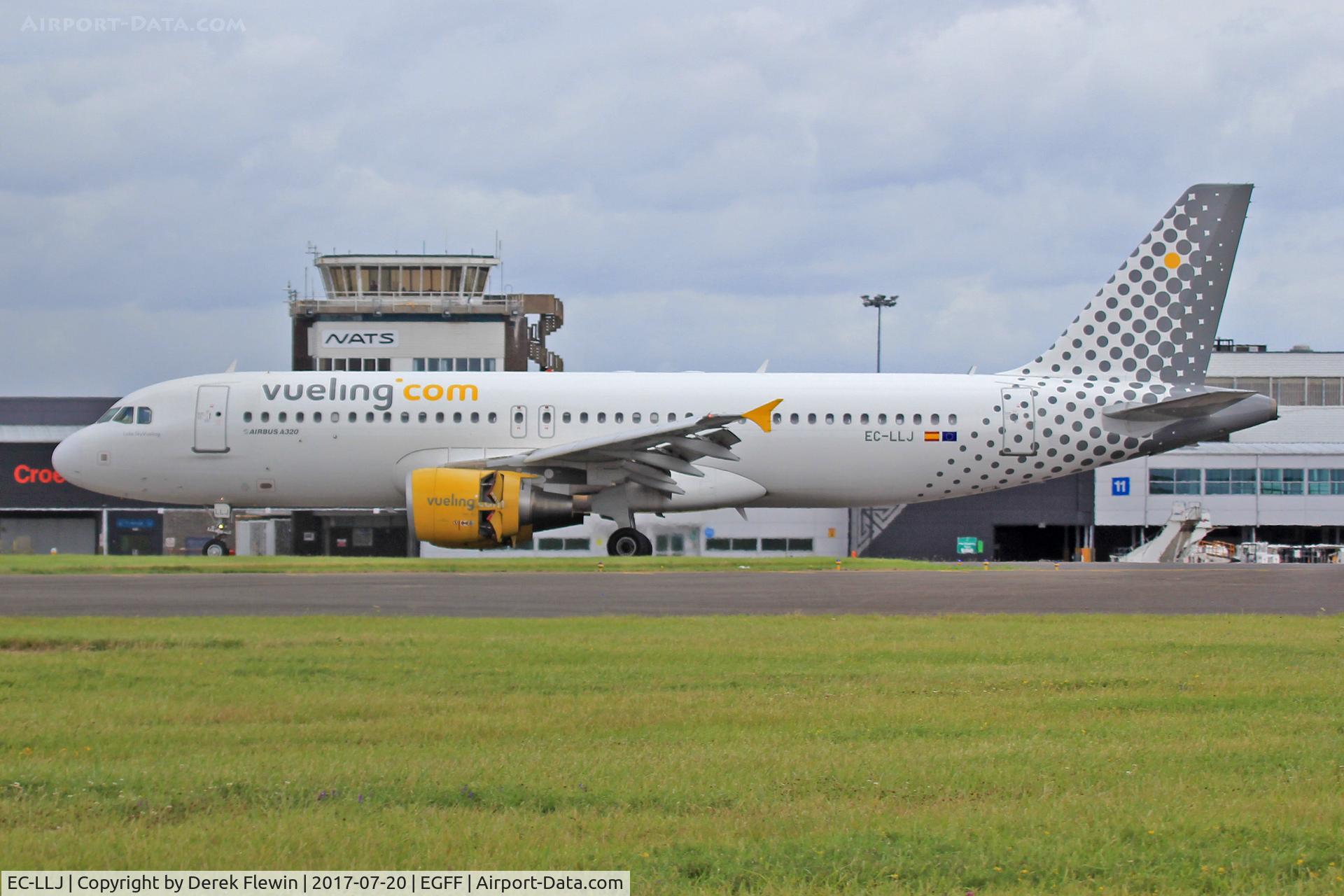 EC-LLJ, 2011 Airbus A320-214 C/N 4661, A320-214, Vueling Airlines call sign Vueling 12AV, previously F-WWII, seen landing on runway 30 out of Alicante Spain.