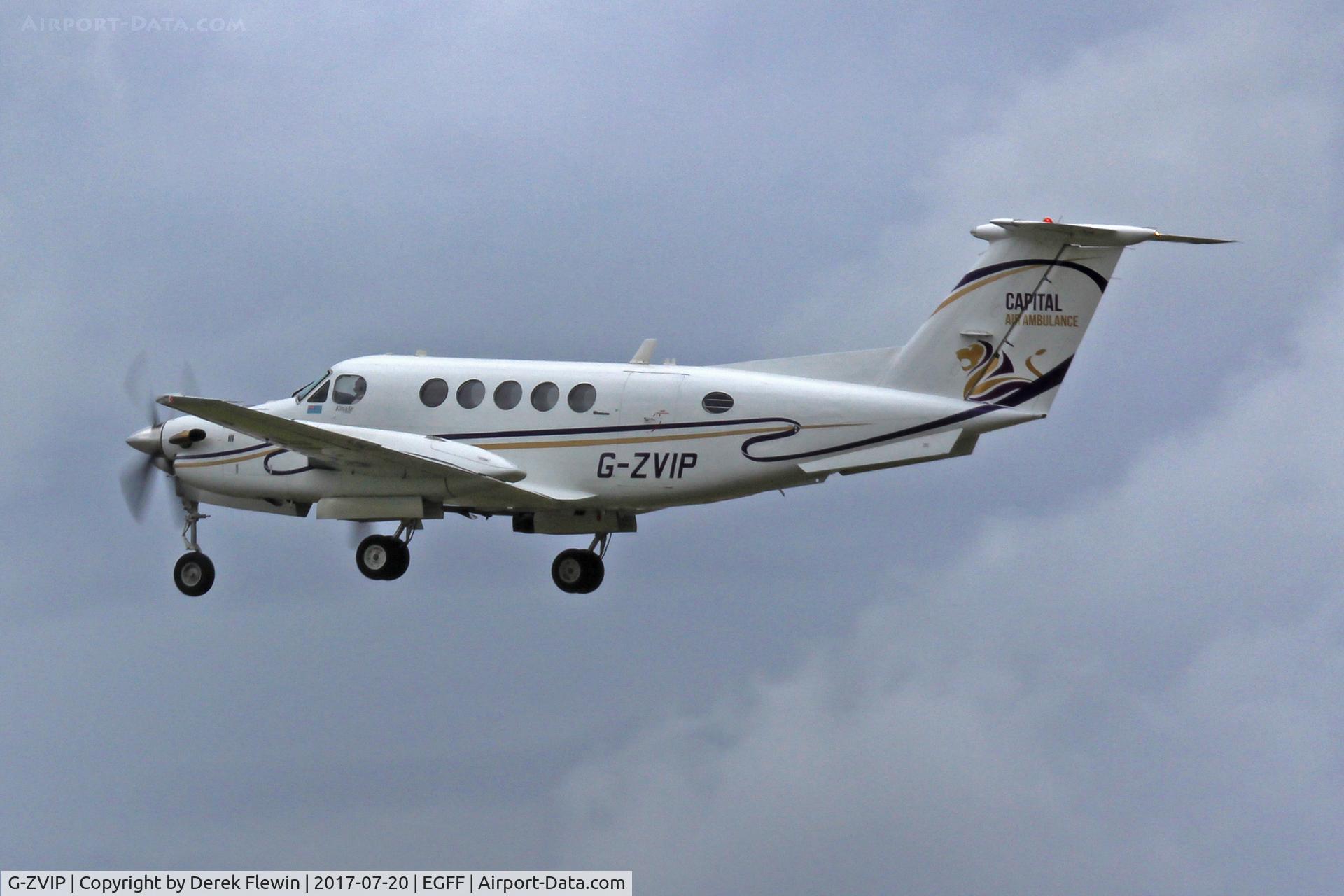 G-ZVIP, 1975 Beech 200 Super King Air C/N BB-108, Super King Air, Exeter based, callsign Prestige 20, previously TR-LWC, PP-C1979, N108BM, G-OMNH, G-SAXN, seen departing runway 30 en-route to Newcastle.