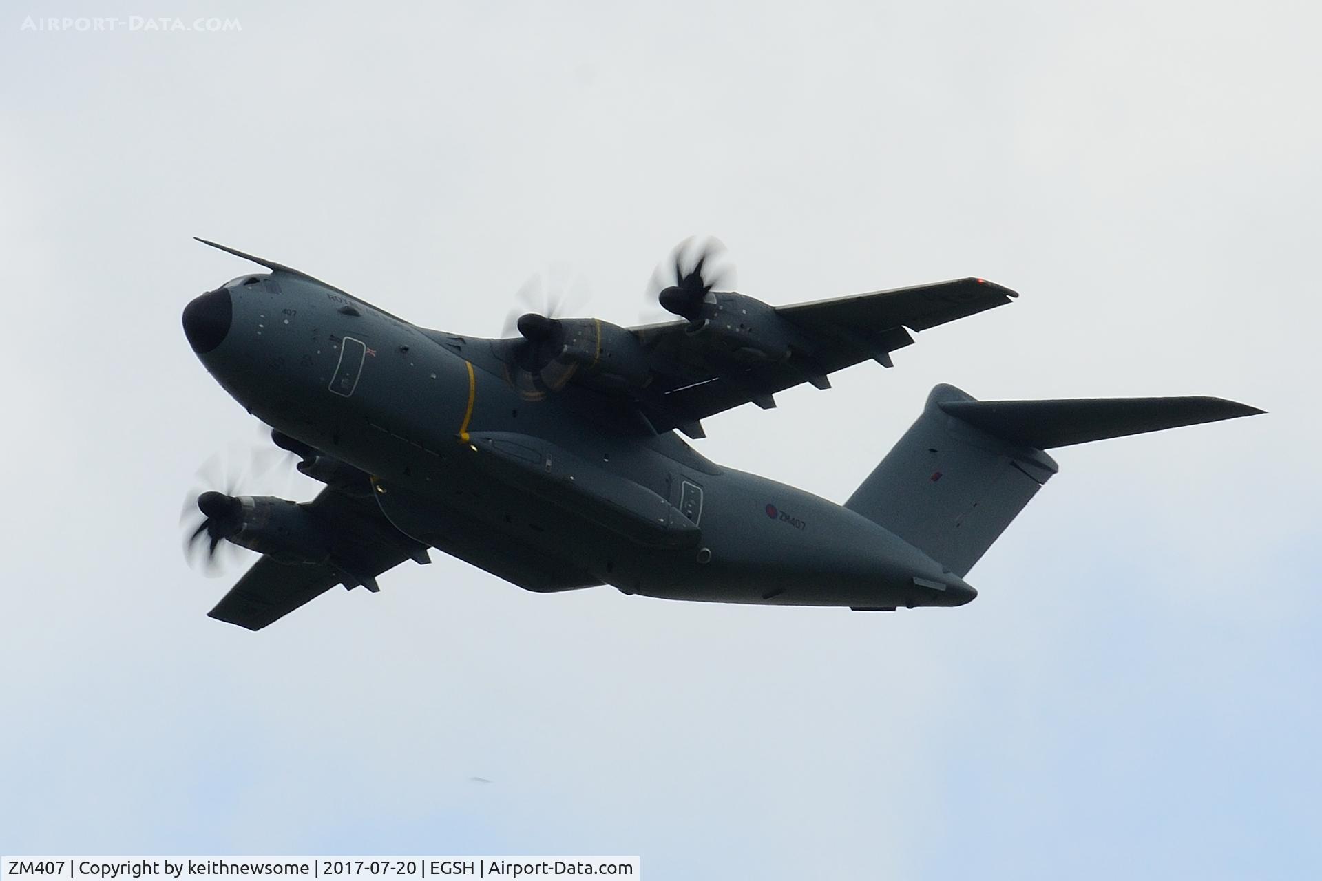 ZM407, 2015 Airbus A400M Atlas C.1 C/N 026, One of several ILS approaches.
