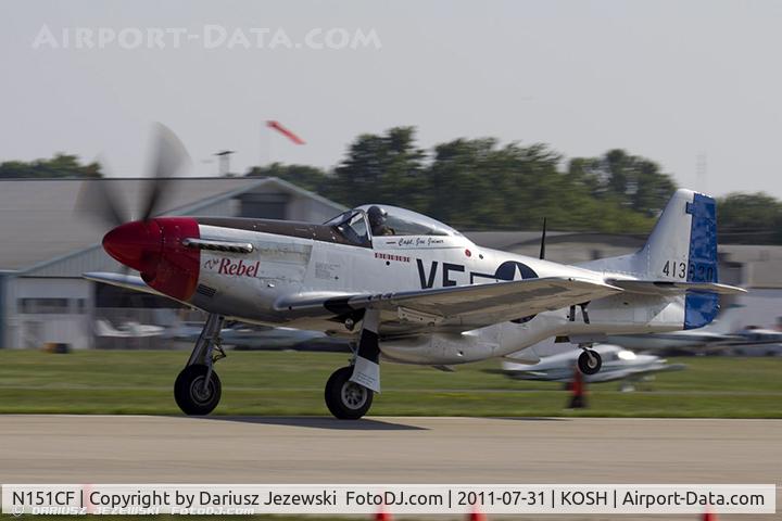 N151CF, 1944 North American P-51D Mustang C/N 44-84933N, North American P-51D Mustang The Rebel CN 44-84933N, NL151CF