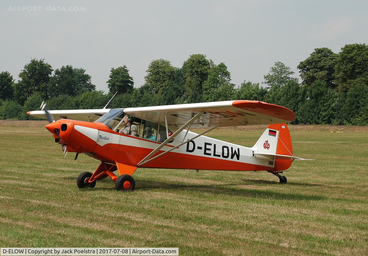 D-ELOW, 1959 Piper PA-18 150 Super Cub C/N 18-7095, at gliding airport Dorsten