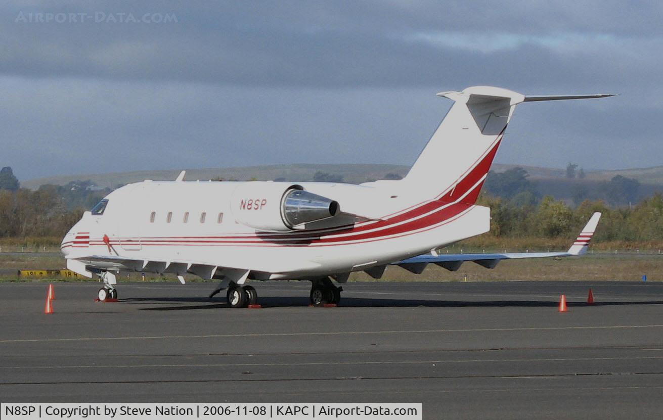 N8SP, 2001 Bombardier Challenger 604 (CL-600-2B16) C/N 5518, SPX Flow Inc, Charlotte, NC 2001 Bombardier Challenger 604 (CL-600-2B16) parked on heavy aircraft ramp @ Napa, CA (re-registered N85PX with same owner 2010-12-10)