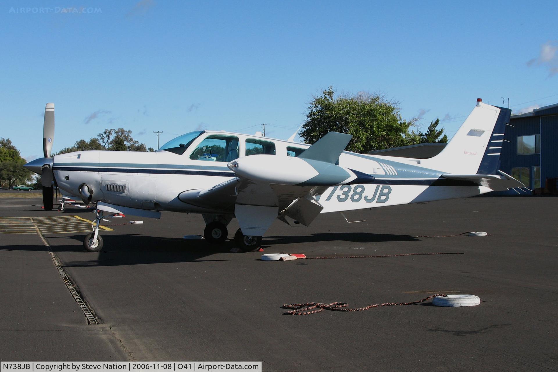 N738JB, 1996 Raytheon Aircraft Company A36 Bonanza C/N E-3018, 1996 Raytheon A36 Bonanza with winglets in for maintenance @ WATTS Field, Woodland, CA