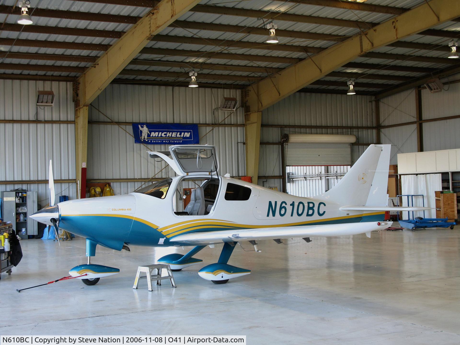 N610BC, 2006 Columbia Aircraft Mfg LC41-550FG C/N 41683, 2006 Columbia Aircraft LC41-550FG in for pre-delivery work to California owner @ WATTS-Woodland Airport, CA
