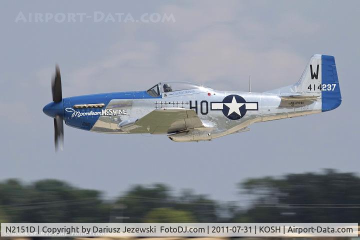 N2151D, 1944 North American F-51D Mustang C/N 122-40196, North American F-51D Mustang Moonbeam McSwine CN 44-12473, NL2151D