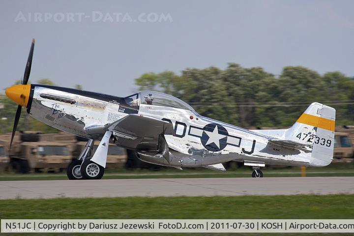 N51JC, 1944 North American P-51D Mustang C/N 122-38798, North American P-51D Mustang Brat III CN 44-72339, NL51JC