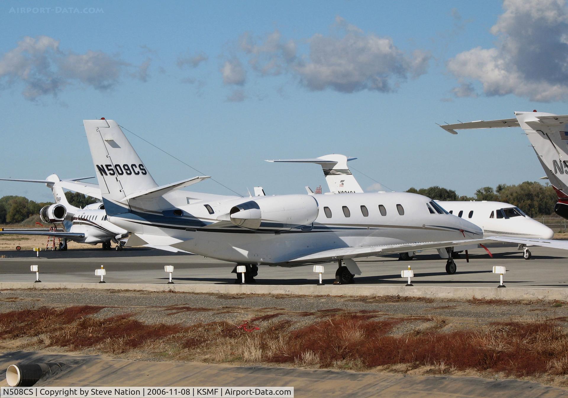 N508CS, 2002 Cessna 560 Citation Excel C/N 560-5294, 2002 Cessna 560XL in for maintenance at Cessna Citation facility@ Sacramento Intl Airport, CA