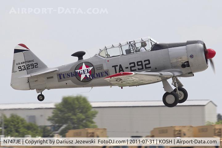N747JE, 1958 North American AT-6G Texan C/N 168-394 (49-3292), North American AT-6G Texan CN 49-3292, N747JE