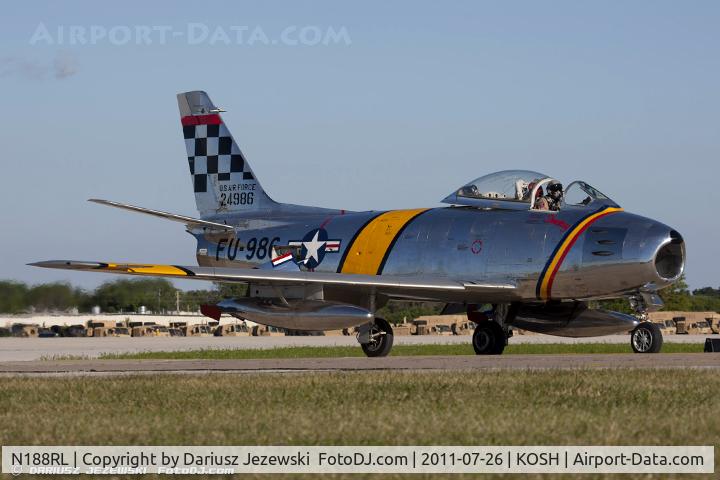 N188RL, 1952 North American F-86F Sabre C/N 191-682, North American F-86F (CWF86-F-30-NA) Sabre Smokey CN 524986CW, NX188RL