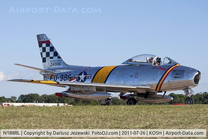 N188RL, 1952 North American F-86F Sabre C/N 191-682, North American F-86F (CWF86-F-30-NA) Sabre Smokey CN 524986CW, NX188RL