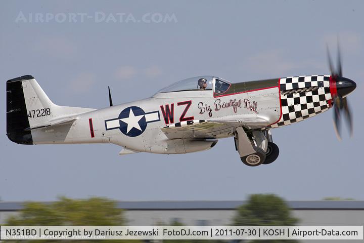 N351BD, 1944 North American F-51D Mustang C/N 44-85634, North American F-51D Mustang Big Beautiful Doll CN 44-85634, NL351BD