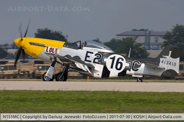 N151MC, 1968 North American F-51D Mustang Mustang C/N AF6722581, North American F-51D Mustang Lou IV CN AF6722581, NL151MC