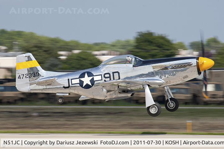 N51JC, 1944 North American P-51D Mustang C/N 122-38798, North American P-51D Mustang Brat III CN 44-72339, NL51JC