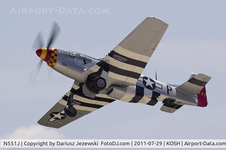 N551J, 1957 North American P-51D Mustang C/N 44-74230, North American P-51D Mustang Gentleman Jim CN 44-74230, NL551J