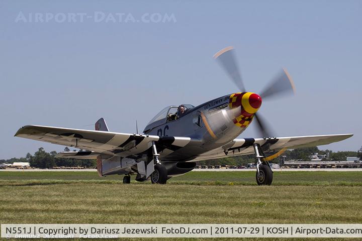 N551J, 1957 North American P-51D Mustang C/N 44-74230, North American P-51D Mustang Gentleman Jim CN 44-74230, NL551J