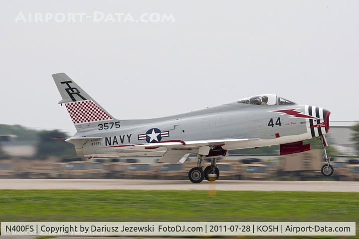 N400FS, 1958 North American AF-1E Fury C/N 244-83, North American FJ-4B Fury CN 143575 - Dr. Rich Sugden, N400FS