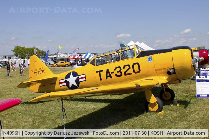 N4996H, 1951 North American T-6G Texan C/N 168-424, North American T-6G Texan CN 49-3320A, N4996H