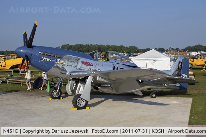 N451D, 1944 North American P-51D Mustang C/N 44-73279BB, North American P-51D Mustang Sweet and Lovely CN 44-73279BB, NL451D