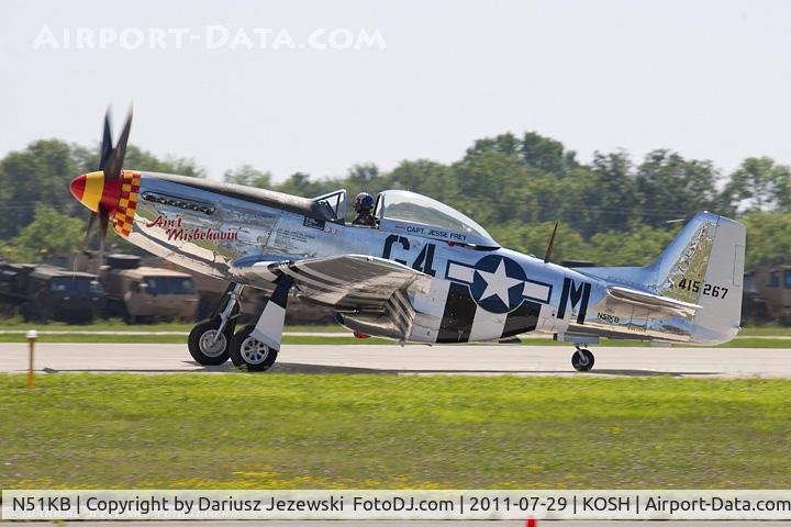 N51KB, 1961 North American F-51D Mustang C/N 44-74009, North American F-51D Mustang Ain't Misbehavin CN 44-74009, N51KB