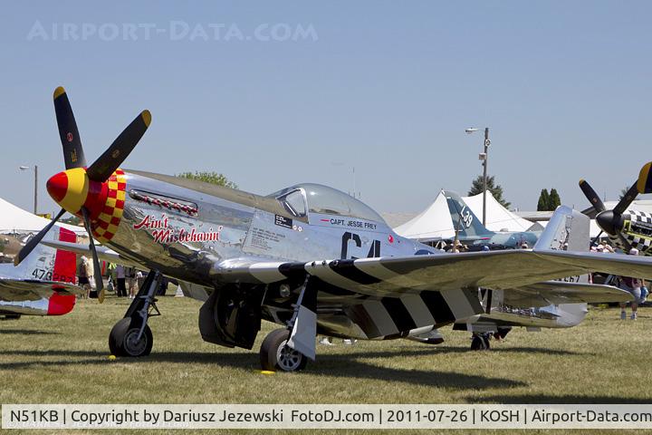 N51KB, 1961 North American F-51D Mustang C/N 44-74009, North American F-51D Mustang Ain't Misbehavin CN 44-74009, N51KB