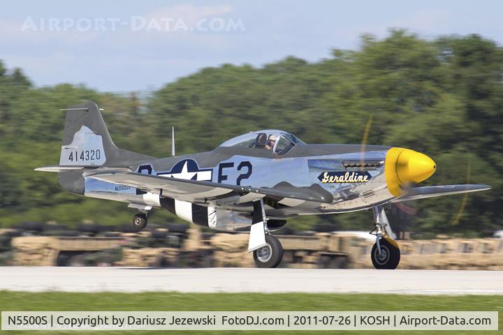 N5500S, 1944 North American F-51D Mustang C/N 44-63655, North American F-51D Mustang Geraldine CN 44-63655, NL5500S