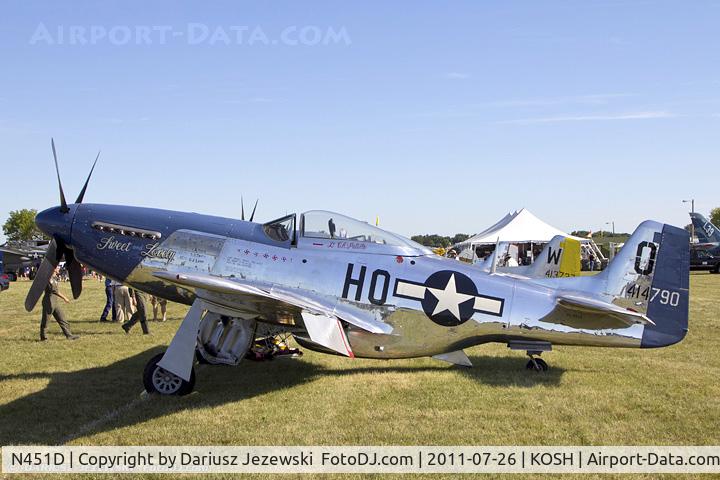 N451D, 1944 North American P-51D Mustang C/N 44-73279BB, North American P-51D Mustang Sweet and Lovely CN 44-73279BB, NL451D