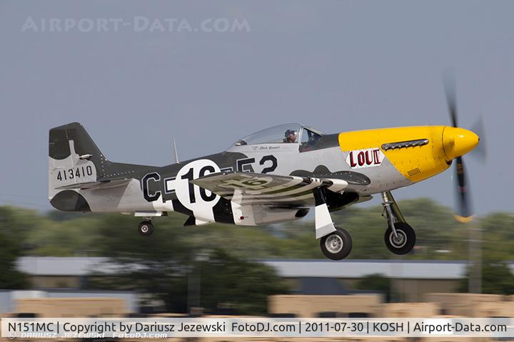 N151MC, 1968 North American F-51D Mustang Mustang C/N AF6722581, North American F-51D Mustang Lou IV CN AF6722581, NL151MC