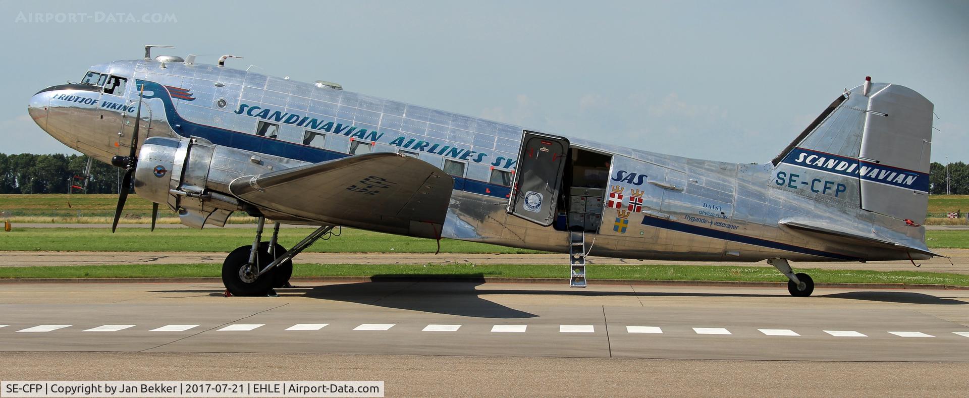 SE-CFP, 1943 Douglas DC-3C (C-47A-60-DL) C/N 13883, Lelystad Airport. Just ready for departure with its new motor.
