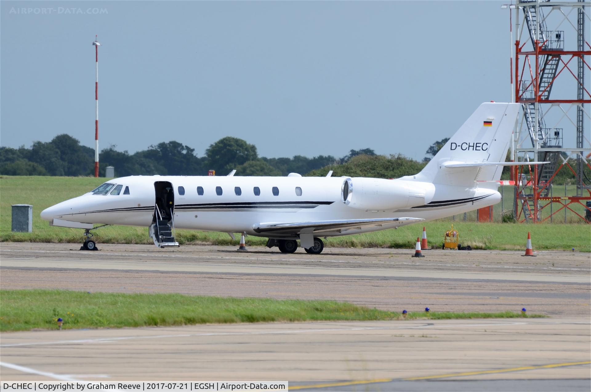 D-CHEC, 2006 Cessna 680 Citation Sovereign C/N 680-0079, Parked at Norwich.