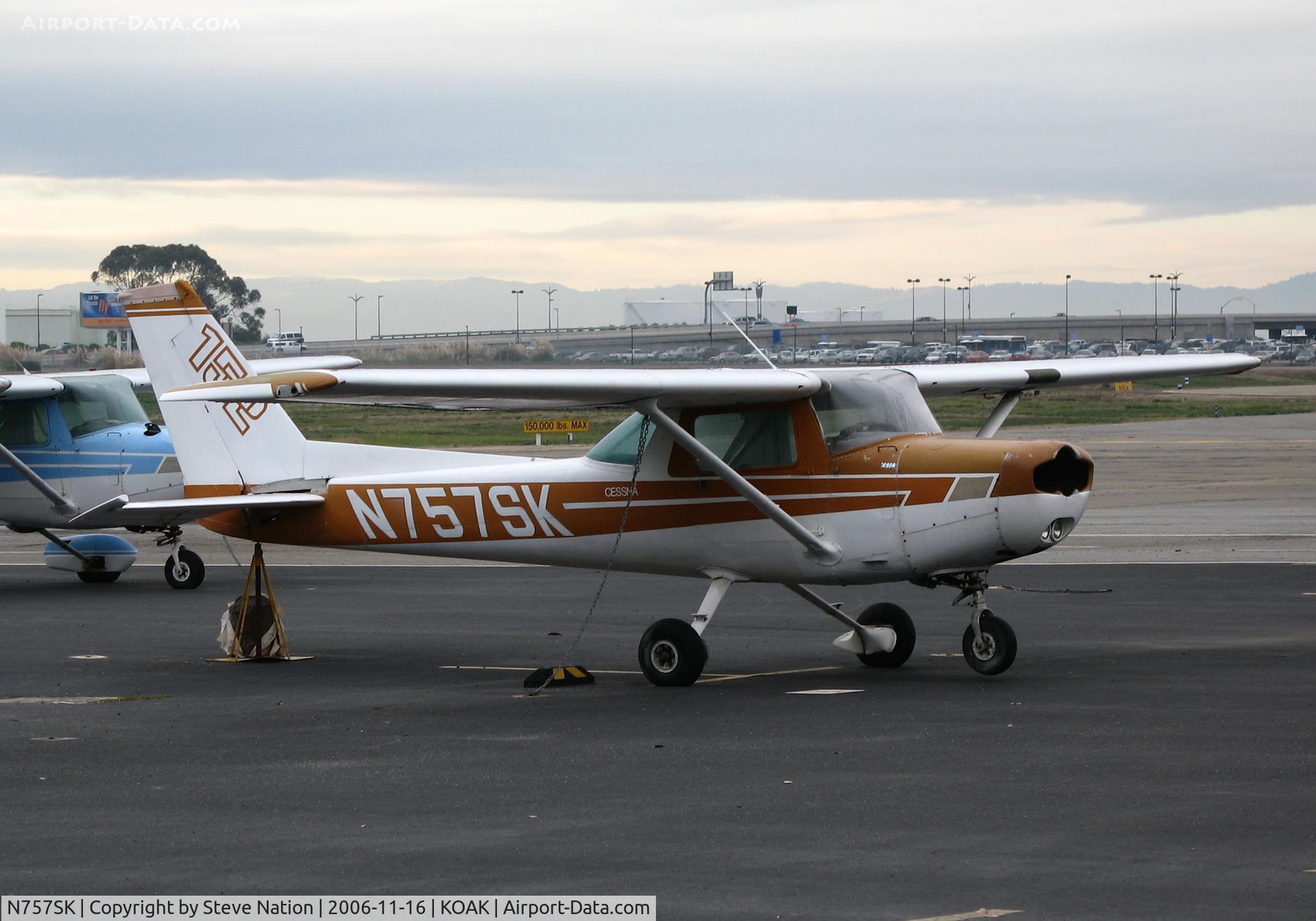N757SK, 1977 Cessna 152 C/N 15279966, Locally-based 1977 Cessna 152 minus engine @ Oakland International Airport, CA North Field