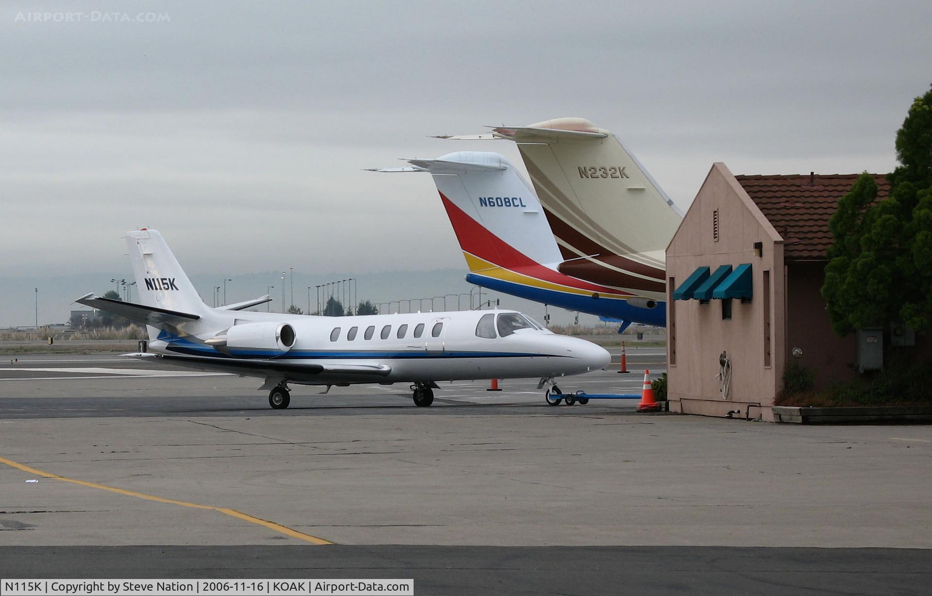 N115K, 1991 Cessna 560 Citation V C/N 560-0148, Kaiser Air, Oakland, CA 1991 Cessna 560 @ Oakland International Airport, CA North Field
