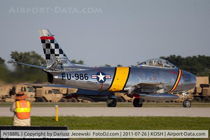 N188RL, 1952 North American F-86F Sabre C/N 191-682, North American F-86F (CWF86-F-30-NA) Sabre Smokey CN 524986CW, NX188RL