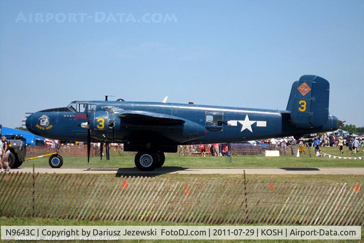 N9643C, 1944 North American B-25J Mitchell Mitchell C/N 108-47512, North American B-25J Mitchell Devil Dog CN 44-86758, N9643C