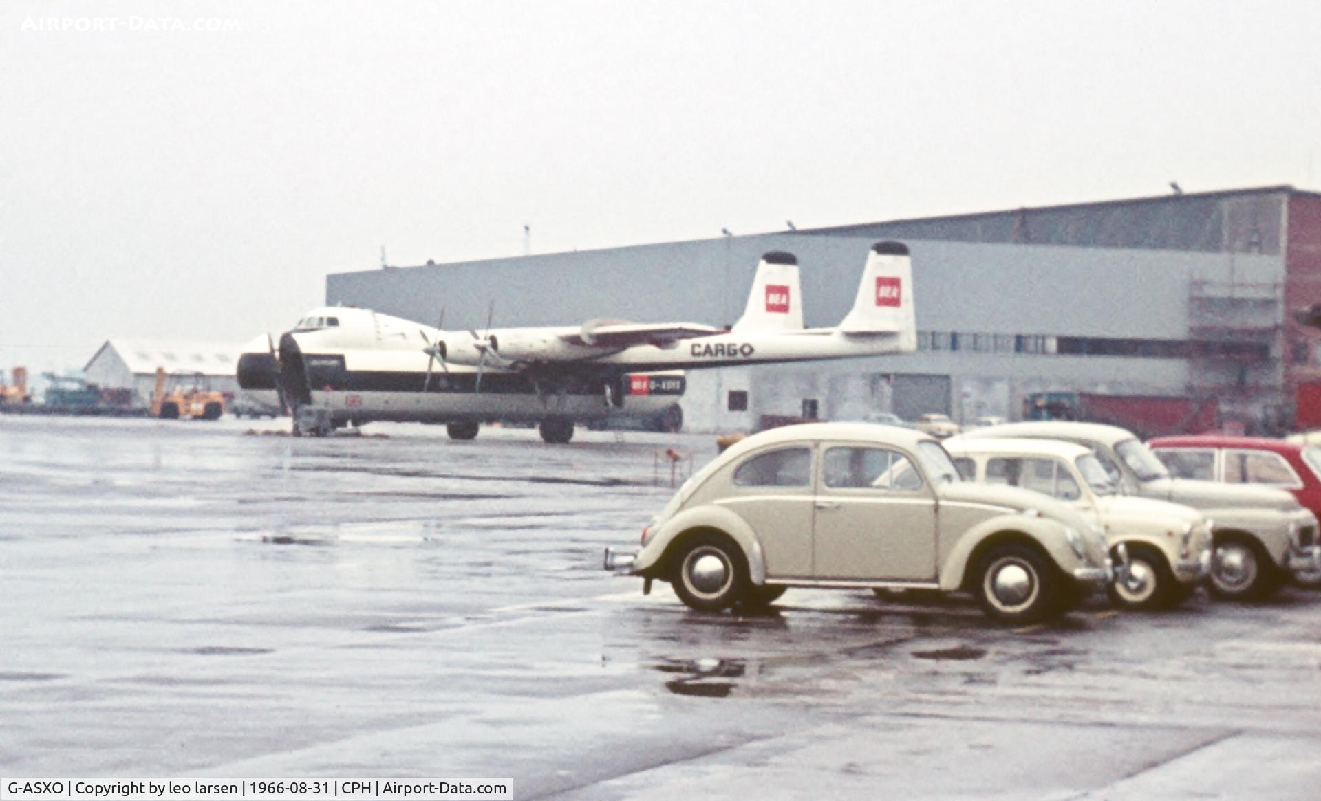 G-ASXO, 1965 Armstrong Whitworth AW650 Argosy 222 C/N 6803, Copenhagen 31.8.1966