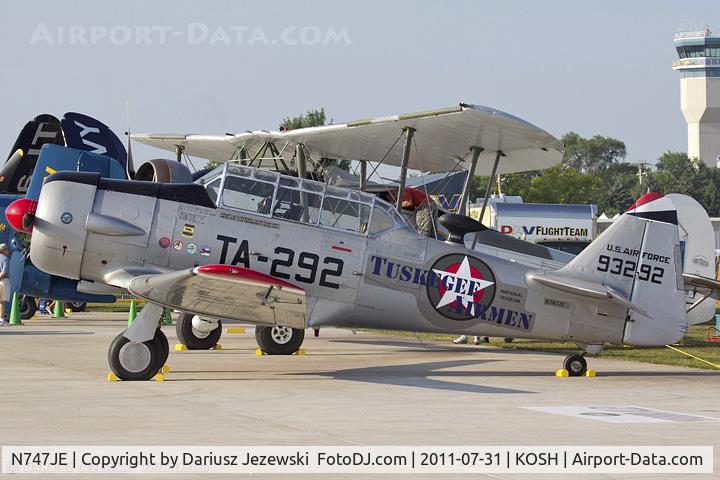 N747JE, 1958 North American AT-6G Texan C/N 168-394 (49-3292), North American AT-6G Texan CN 49-3292, N747JE