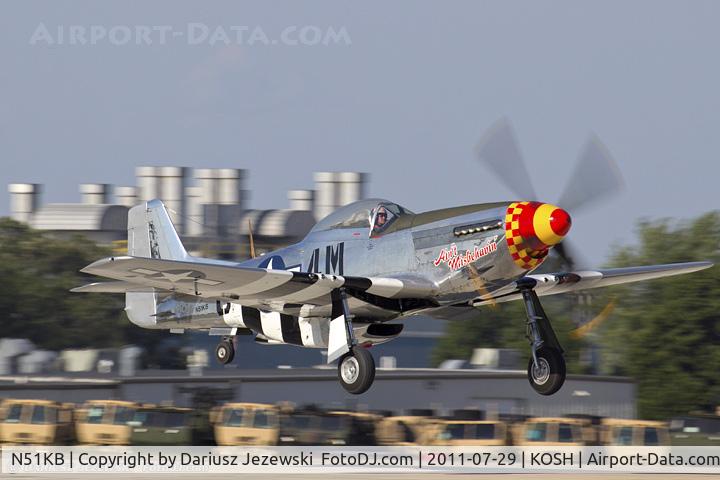 N51KB, 1961 North American F-51D Mustang C/N 44-74009, North American F-51D Mustang Ain't Misbehavin CN 44-74009, N51KB