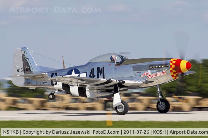 N51KB, 1961 North American F-51D Mustang C/N 44-74009, North American F-51D Mustang Ain't Misbehavin CN 44-74009, N51KB